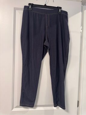 Women’s Dark Navy Faux Denim Leggings
